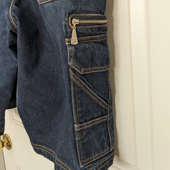 Men's Dark Blue Cargo Shorts - Picture 9 of 14